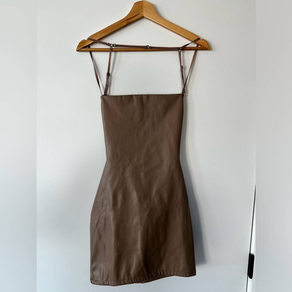 NWT Leather Mini Dress